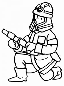 Firefighter coloring page 7 - Free printable