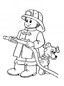 Firefighter coloring page 8 - Free printable