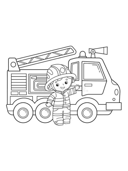 Firefighter coloring pages