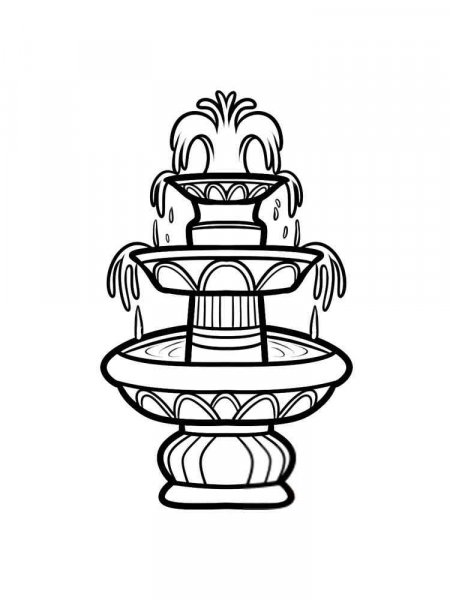 Fountain Coloring Pages