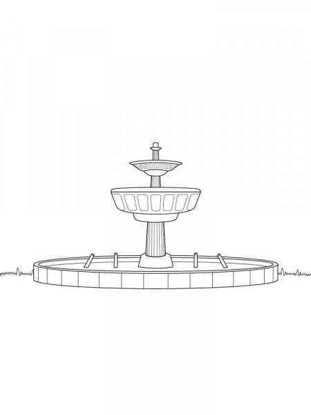 Fountain coloring pages