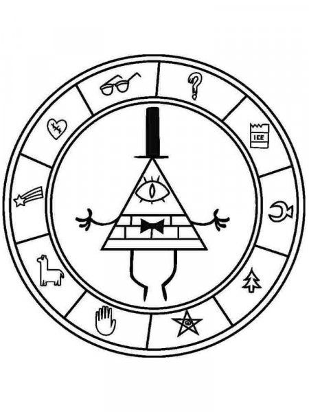 Gravity Falls Bill Cipher coloring pages