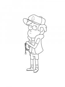 Dipper coloring page 3 - Free printable
