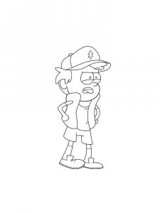 Dipper coloring page 4 - Free printable