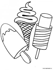 Ice Cream coloring page 2 - Free printable