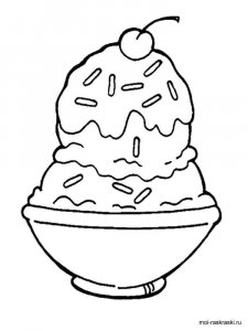 Ice Cream coloring page 3 - Free printable