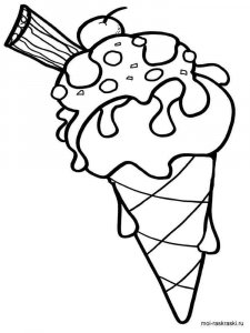 Ice Cream coloring page 4 - Free printable