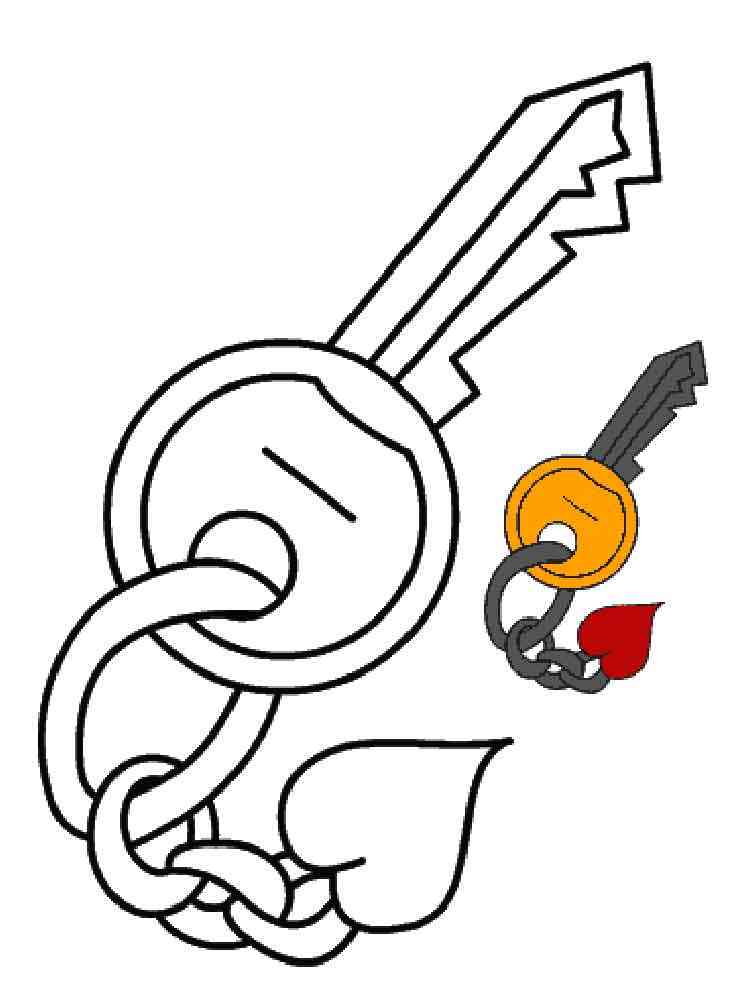 Car Keys Page Coloring Pages
