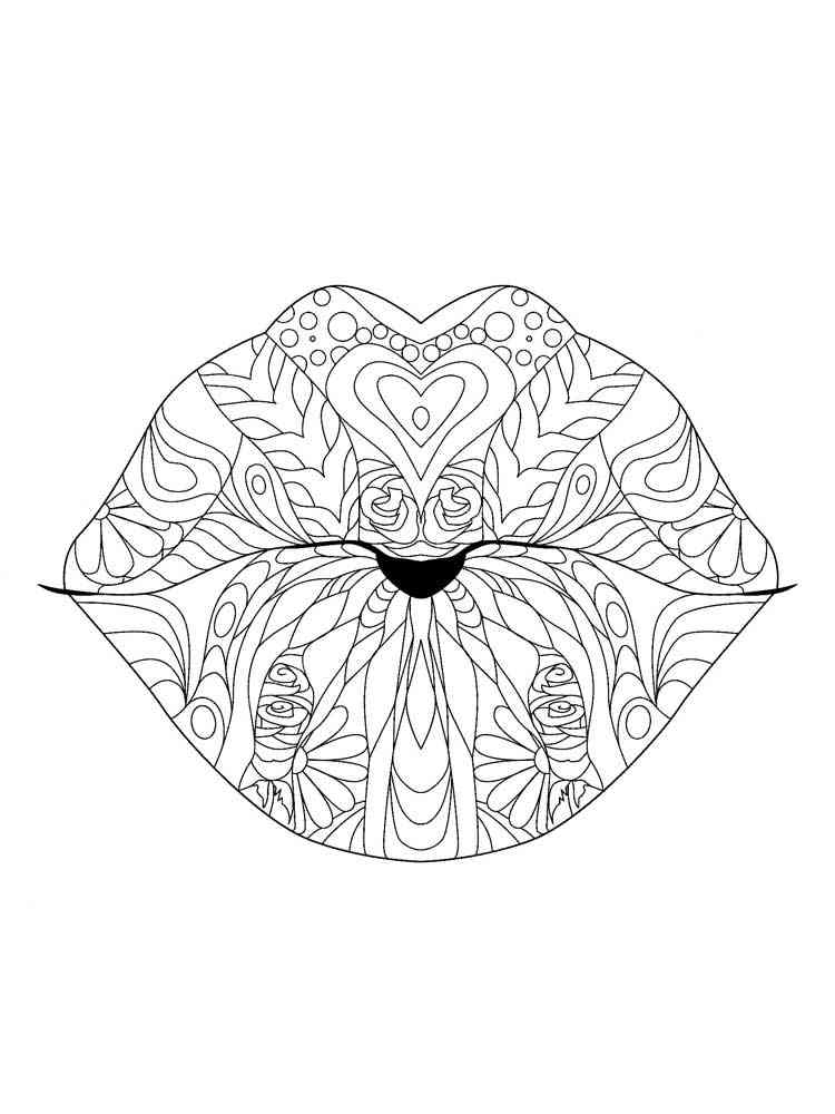 Lips coloring pages. Free Printable Lips coloring pages.