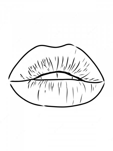 Lips coloring pages