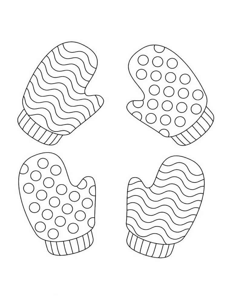 Free Printable Mitten Coloring Page