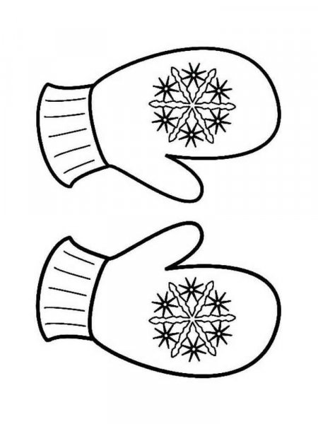 Mittens coloring pages