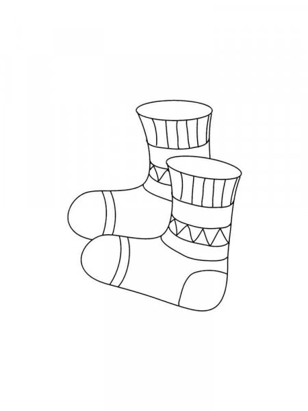 Socks coloring pages