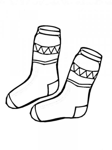 Socks coloring pages