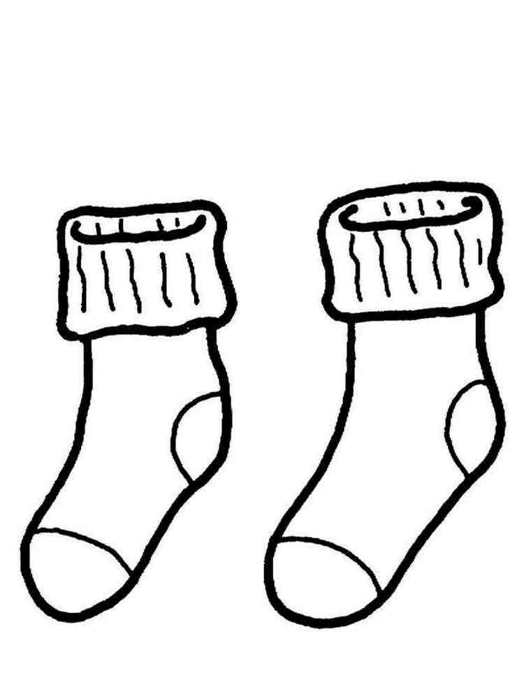 Free printable Socks coloring pages.