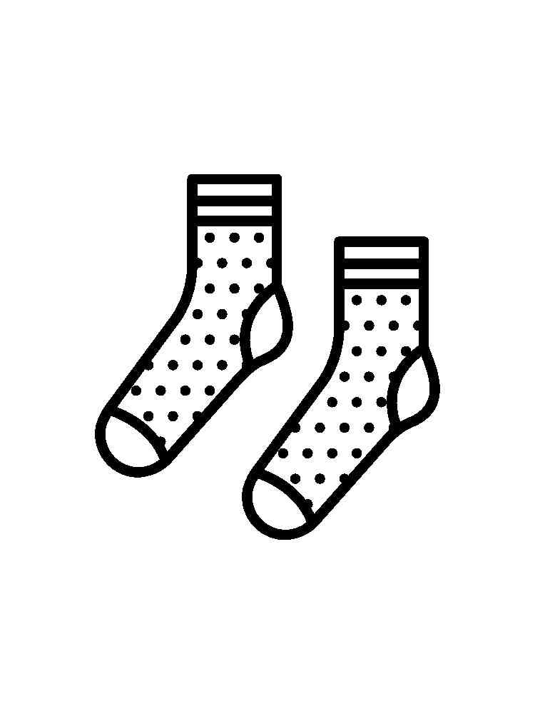 Socks Coloring Pages Template Clothing Templates Sketch Coloring Page