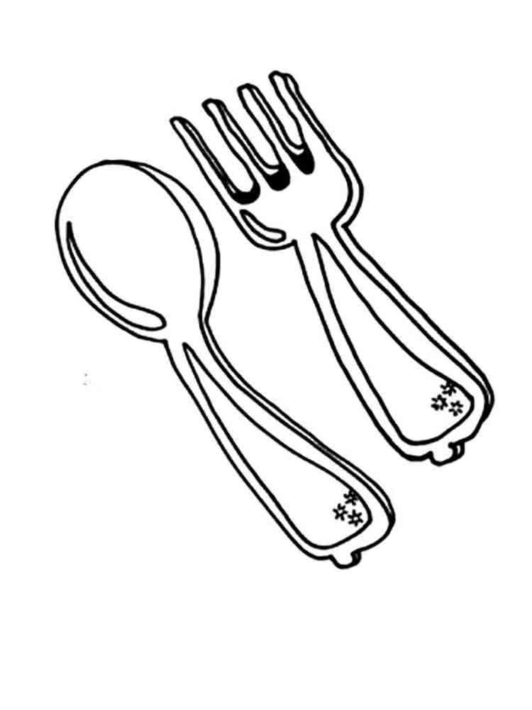 spoon coloring pages