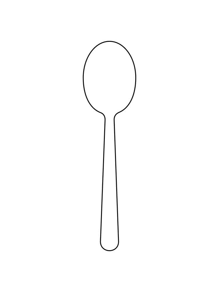 Spoon coloring pages. 