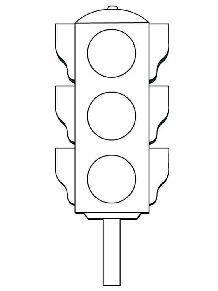 Free Printable Color Sheet Of Traffic Light