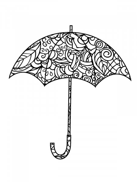 Umbrella coloring pages