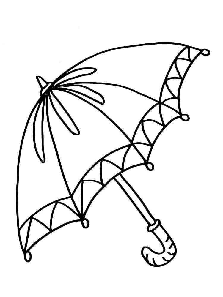Free Printable Umbrella Coloring Pages