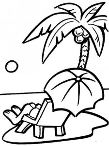Beach coloring page 4 - Free printable