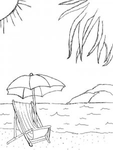 Beach coloring page 7 - Free printable
