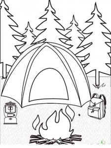 Camping coloring page 8 - Free printable