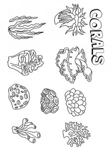 Coral coloring page 6 - Free printable