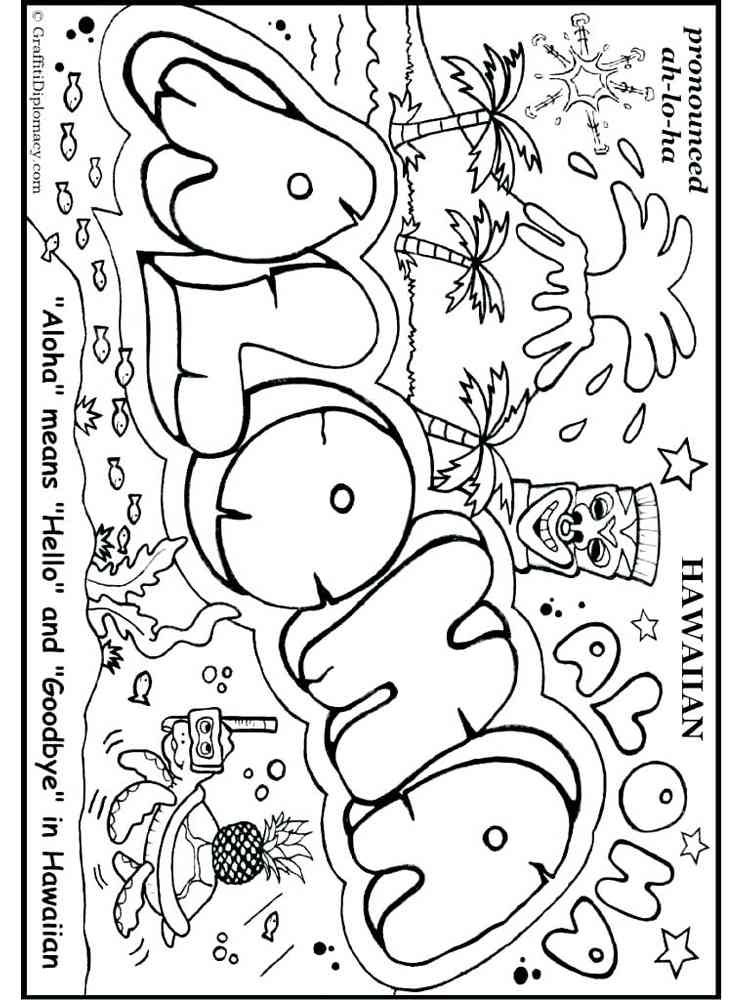 Download 300+ Hawaiian Coloring Pages PNG PDF File