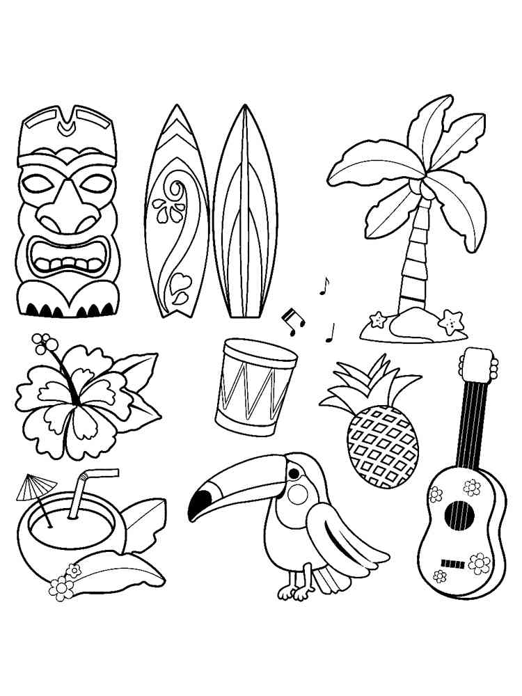 Hawaii coloring pages. Download and print Hawaii coloring pages.
