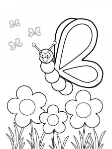 Insect coloring page 1 - Free printable