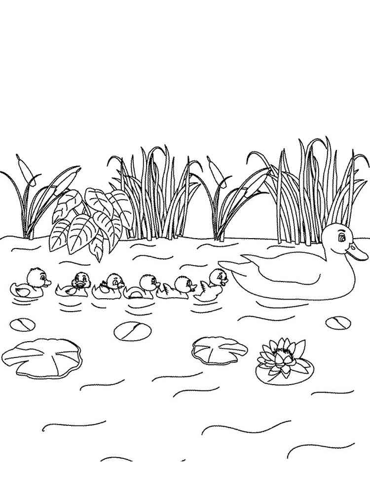 Landscape Of A Lake And A Dock Coloring Page Printable Game | My XXX ...