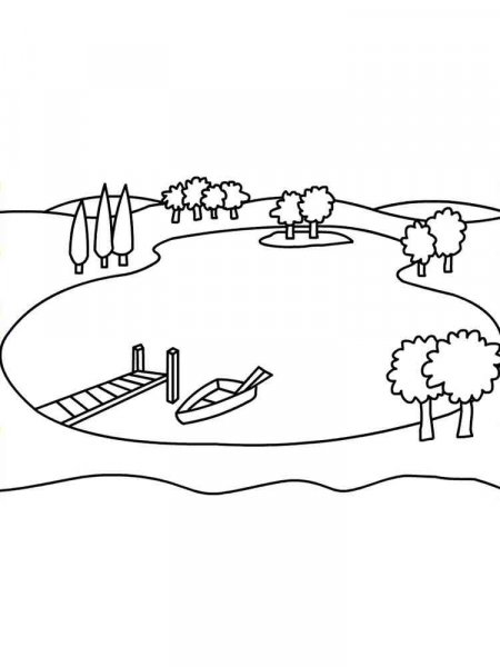 Lake Coloring Pages