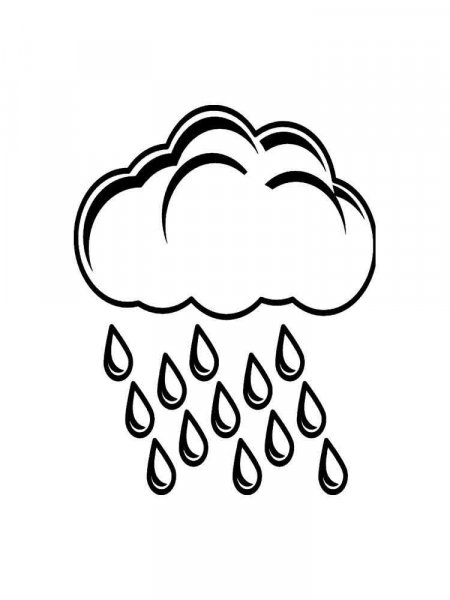 Rain coloring pages