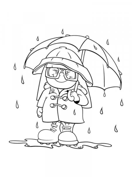 Rain coloring pages