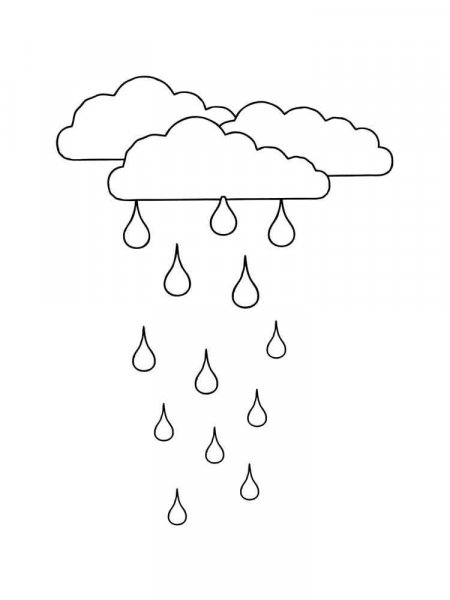 Rain coloring pages