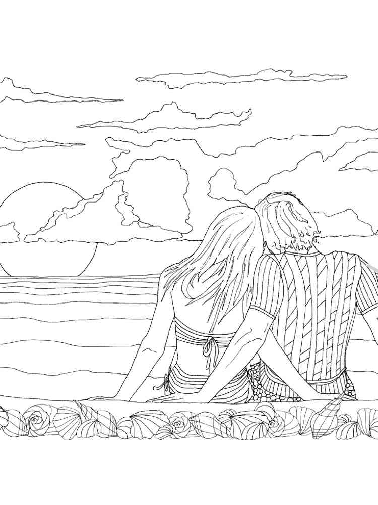 printable coloring pages of sunsets