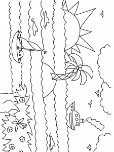 Sunset coloring page 12 - Free printable