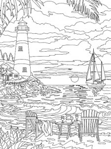 Sunset coloring page 14 - Free printable