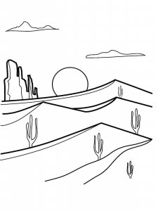Sunset coloring page 4 - Free printable