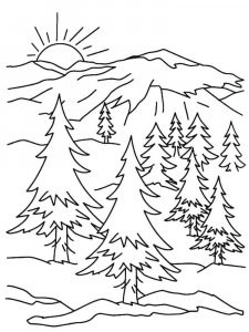 Sunset coloring page 6 - Free printable