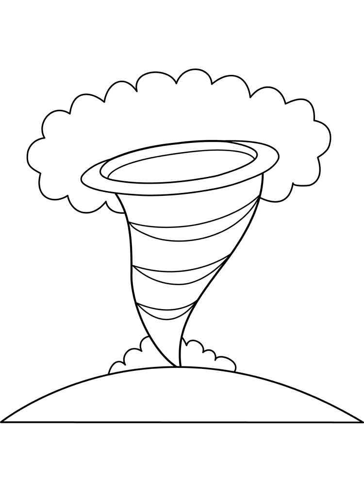 Tornado Coloring Pages For Kids