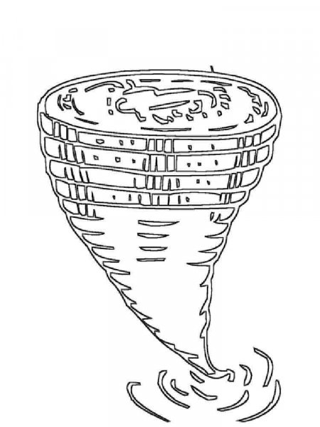 Tornado coloring pages