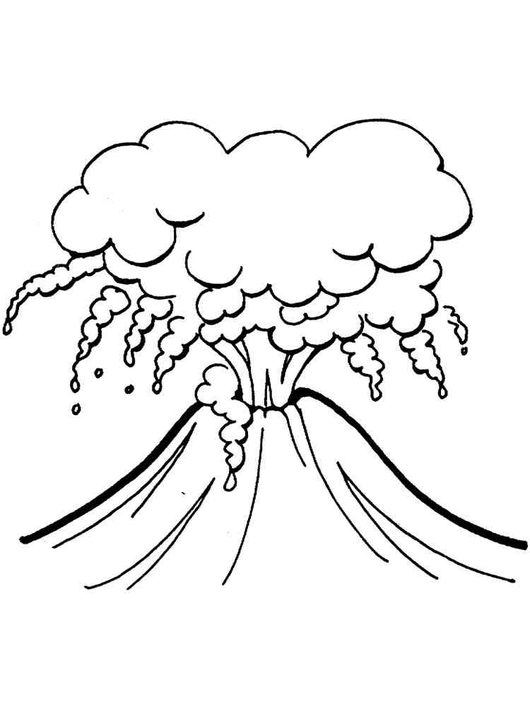 Volcano coloring pages. Download and print Volcano ...
