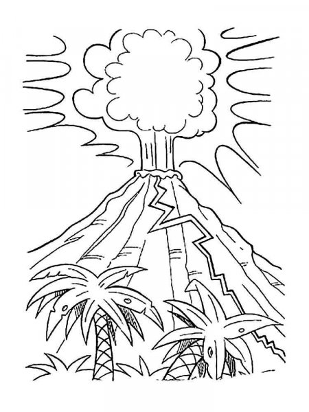 Volcano coloring pages