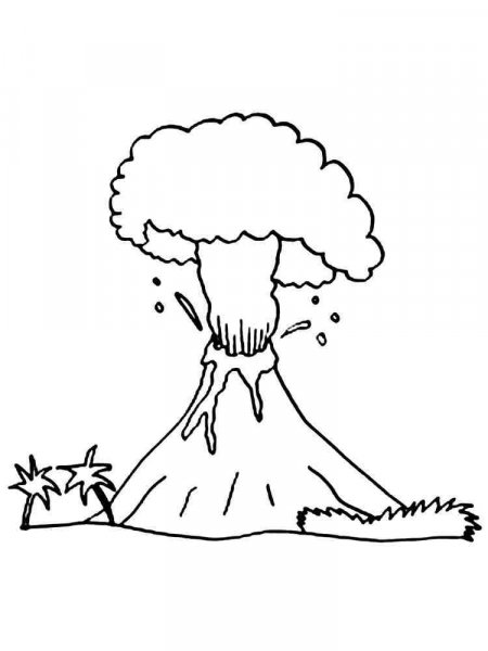 Volcano coloring pages