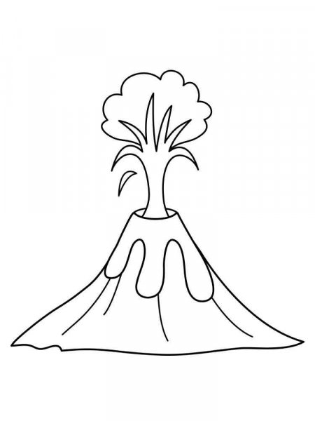 Volcano coloring pages