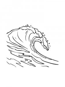 Waves coloring page 2 - Free printable