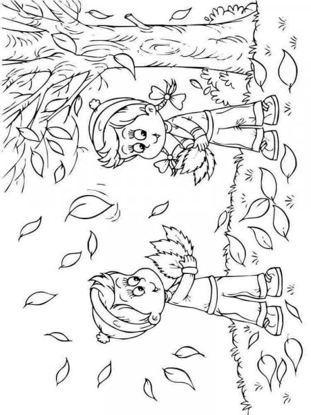 Autumn coloring pages